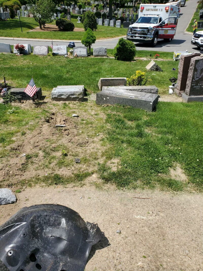 Gate of Heaven Cemetery Section 3 Headstone Damage Calvary & Allied NYC